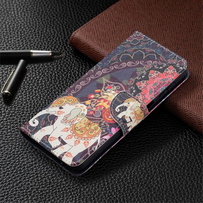 Flip Case Leren Samsung Galaxy A32 5G Indische Olifant