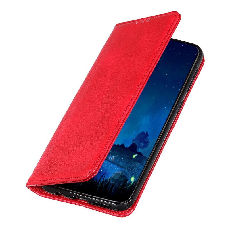 Folio-hoesje Samsung Galaxy A32 5G Rood Zwart Splitleder Textuur