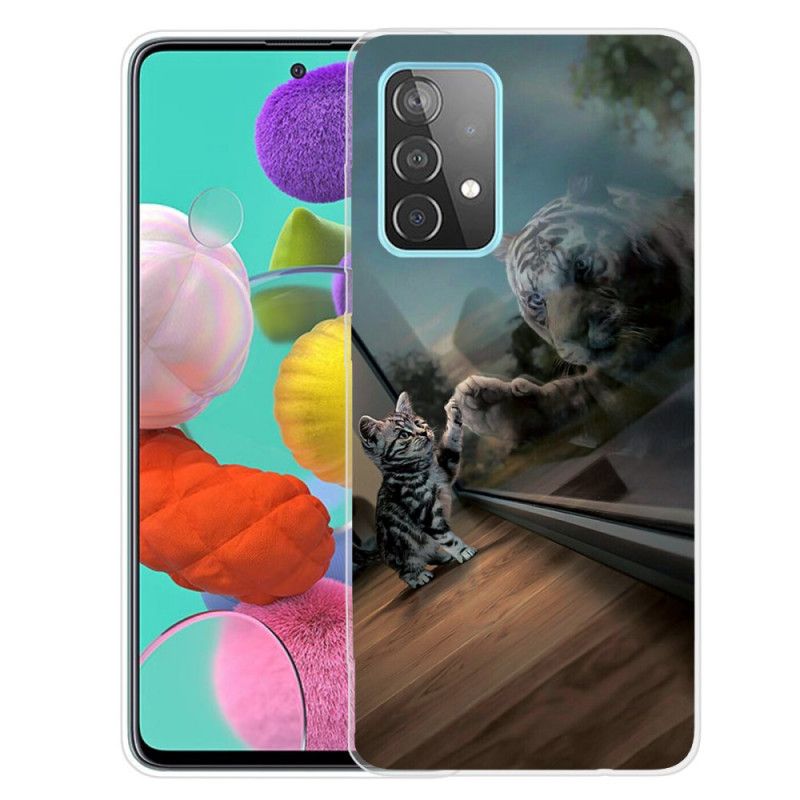 Hoesje Samsung Galaxy A32 5G Bruin Grijs Kittendroom