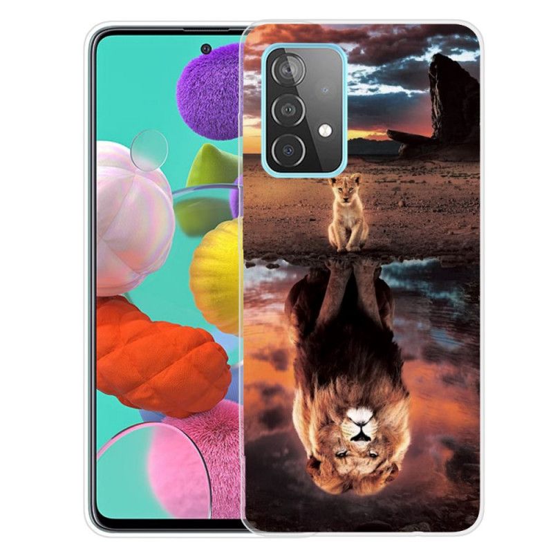 Hoesje Samsung Galaxy A32 5G Bruin Grijs Kittendroom