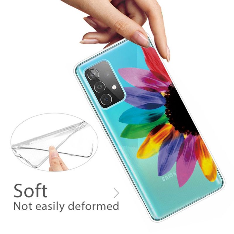 Hoesje Samsung Galaxy A32 5G Telefoonhoesje Gekleurde Bloem