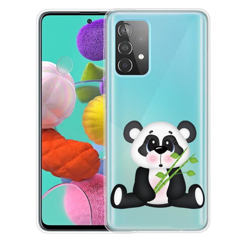 Hoesje Samsung Galaxy A32 5G Telefoonhoesje Transparante Droevige Panda