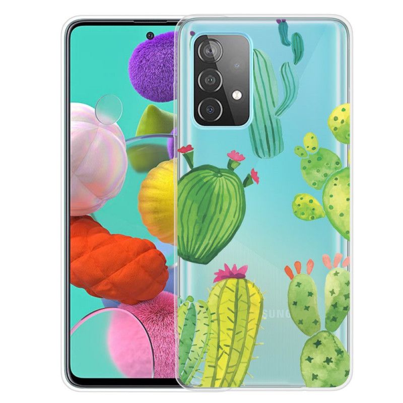 Hoesje voor Samsung Galaxy A32 5G Aquarel Cactus