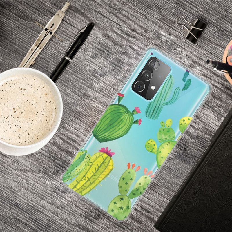 Hoesje voor Samsung Galaxy A32 5G Aquarel Cactus