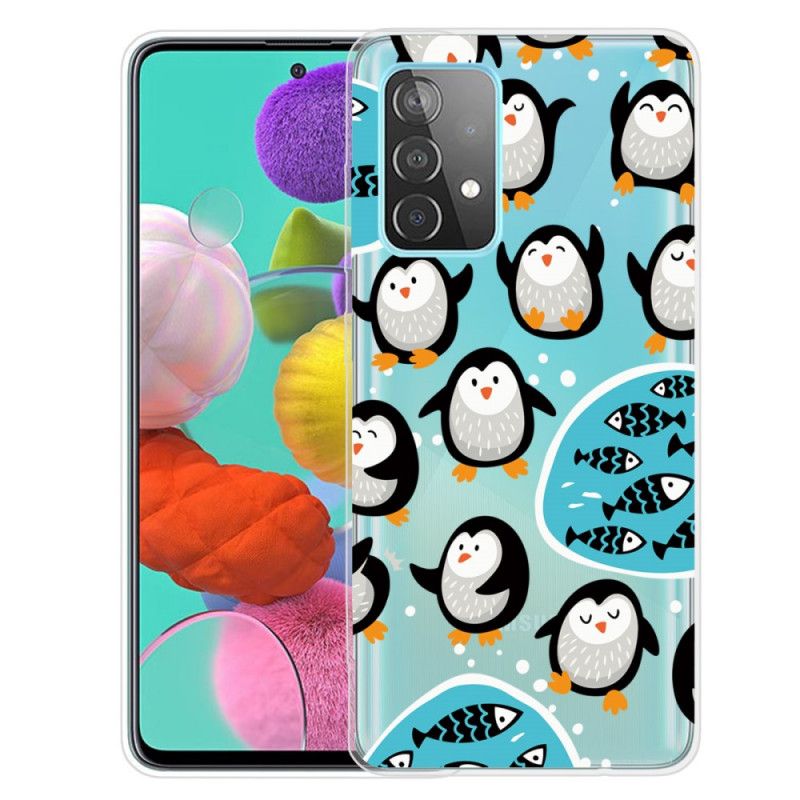 Hoesje voor Samsung Galaxy A32 5G Pinguïns En Vissen