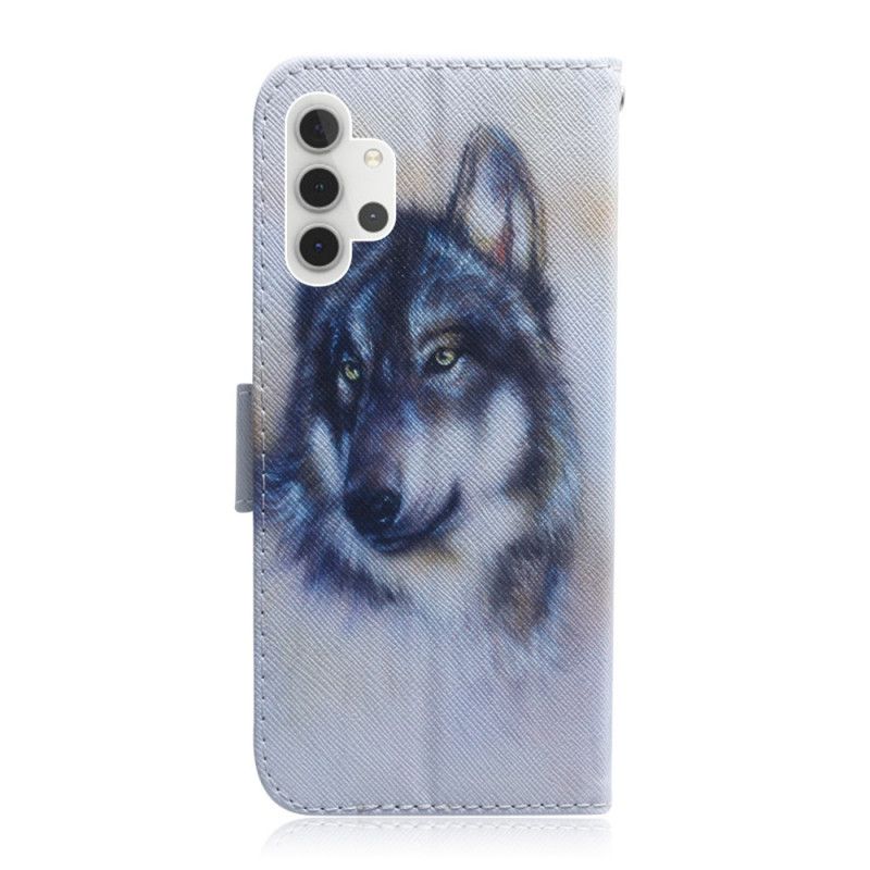 Leren Hoesje Samsung Galaxy A32 5G Blik Van Een Hond