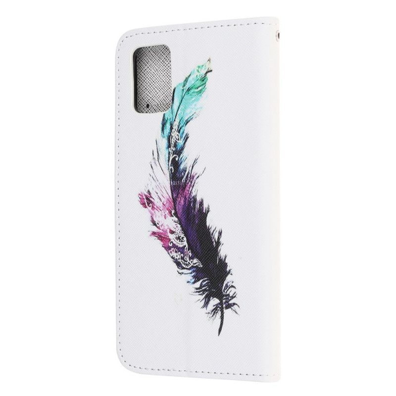 Leren Hoesje Samsung Galaxy A32 5G Veer Met String