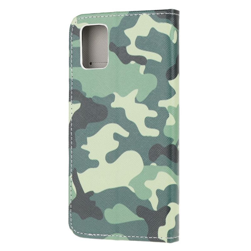 Leren Hoesje voor Samsung Galaxy A32 5G Militaire Camouflage