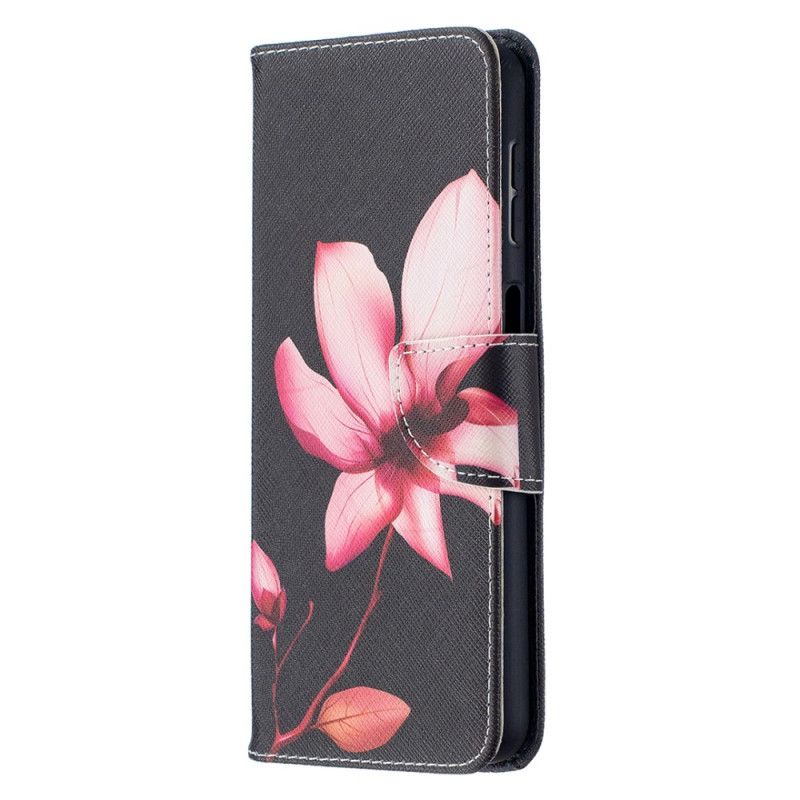 Leren Hoesje voor Samsung Galaxy A32 5G Roze Bloem