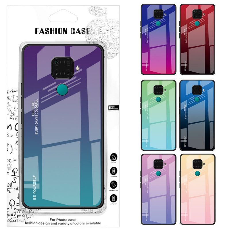 Hoesje Huawei Mate 30 Lite Donkerblauw Rood Gegalvaniseerde Kleur