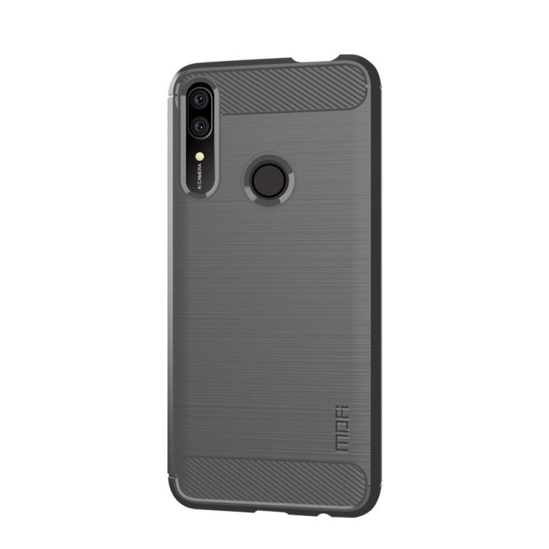 Case Hoesje Honor 9X Grijs Zwart Telefoonhoesje Mofi Geborstelde Koolstofvezel