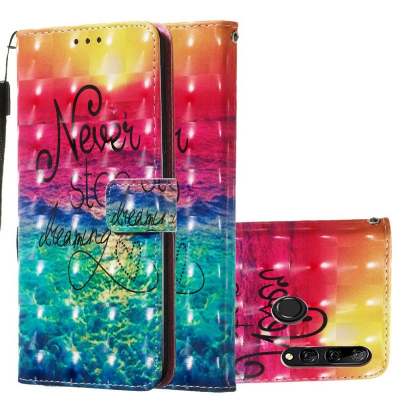 Cover Folio-hoesje Honor 9X Telefoonhoesje Stop Nooit Met Dromen