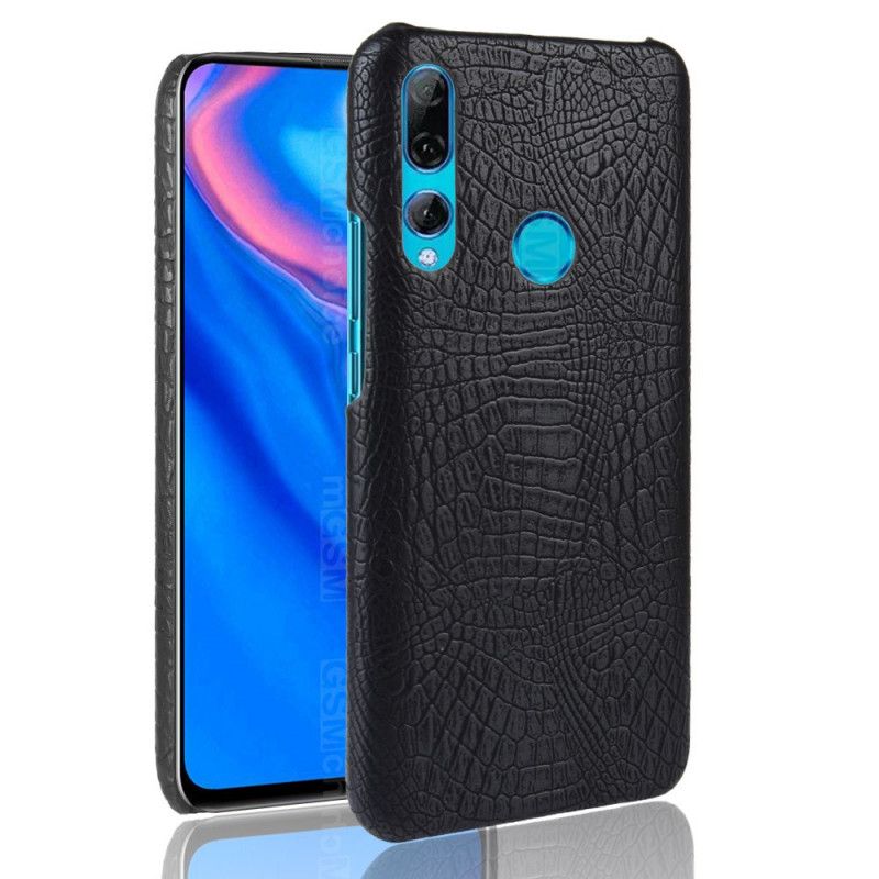 Cover Hoesje Honor 9X Cyaan Telefoonhoesje Krokodillenhuidstijl