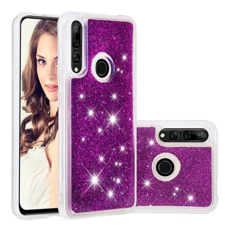 Cover Hoesje Honor 9X Paars Lichtblauw Telefoonhoesje Ik Ben Glitter