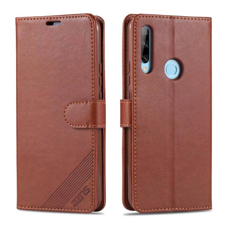 Flip Case Leren Honor 9X Bruin Zwart Azns Kunstleer