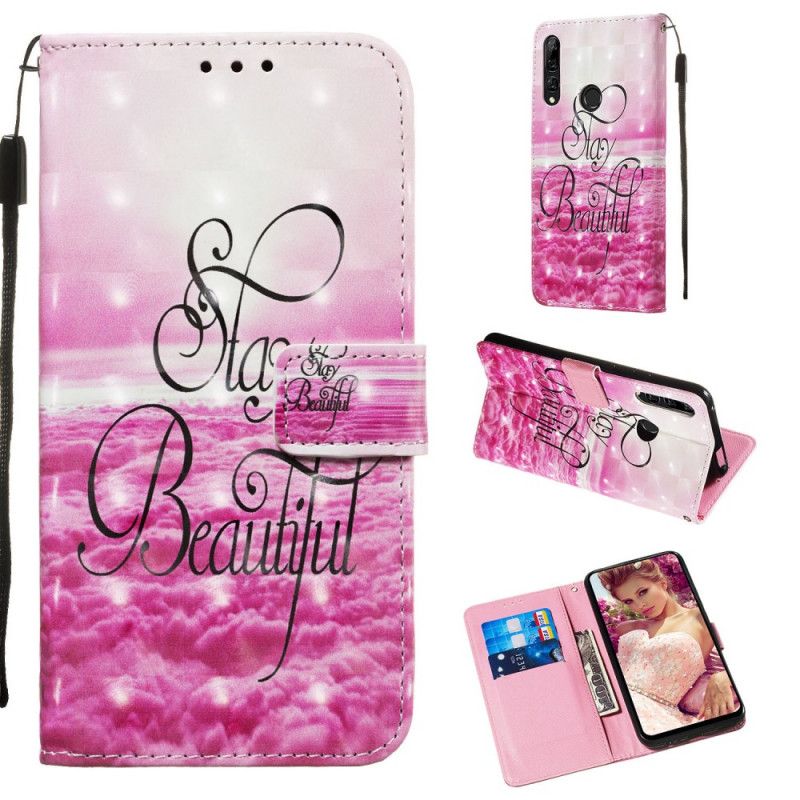 Leren Hoesje Honor 9X Blijf Mooi Met String