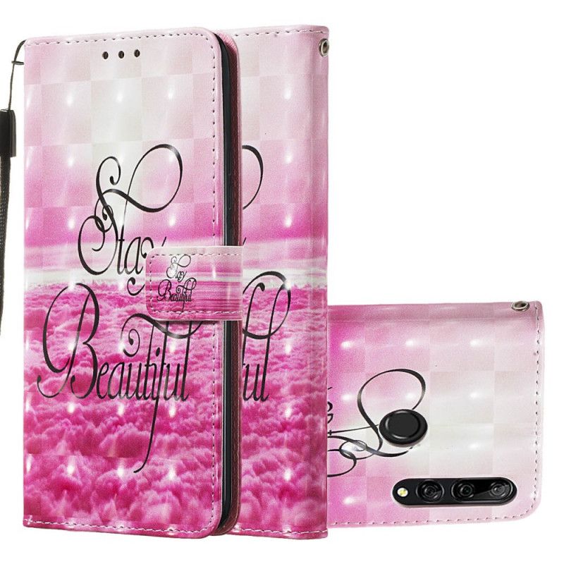 Leren Hoesje Honor 9X Blijf Mooi Met String