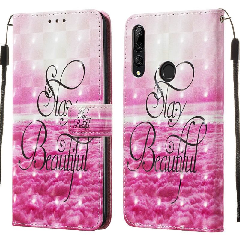 Leren Hoesje Honor 9X Blijf Mooi Met String