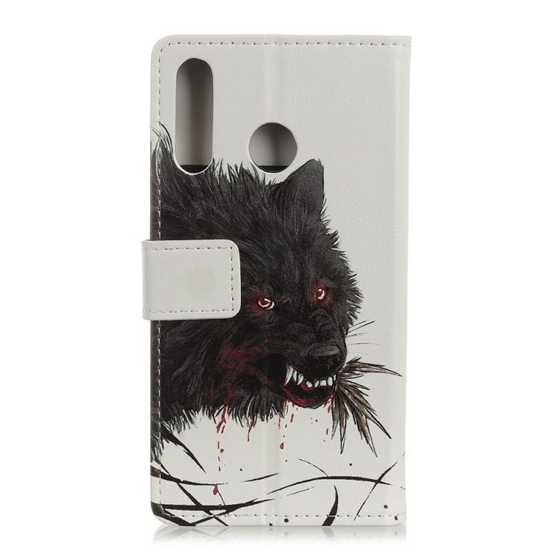 Leren Hoesje voor Honor 9X Hongerige Wolf