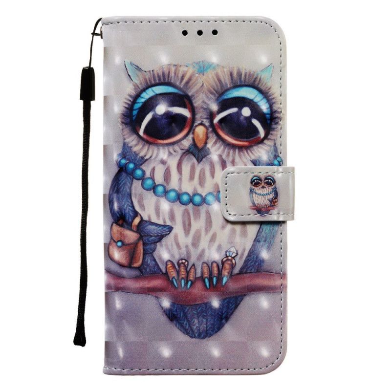 Leren Hoesje voor Honor 9X Juffrouw Uil Met String