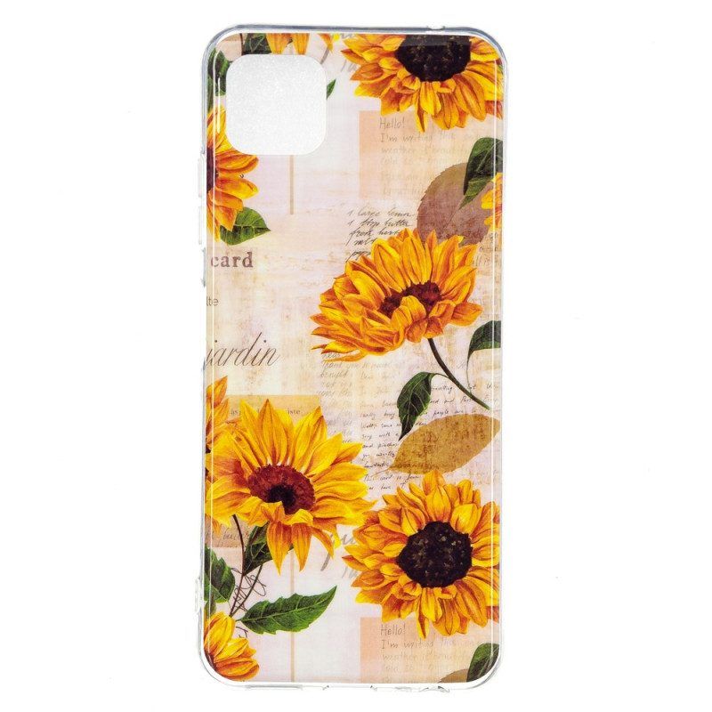 Hoesje voor Samsung Galaxy M12 / A12 Fluorescerende Bloemen