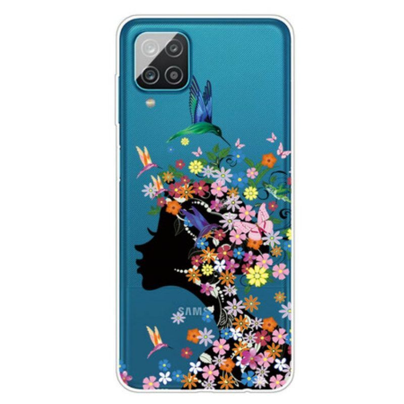 Hoesje voor Samsung Galaxy M12 / A12 Mooi Bloemhoofd