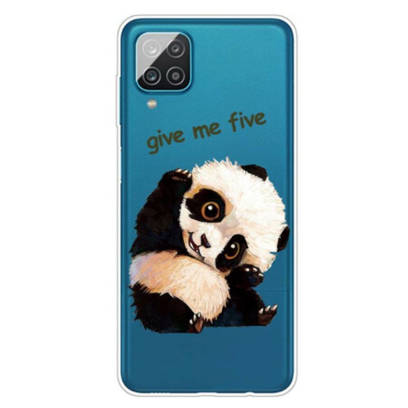 Hoesje voor Samsung Galaxy M12 / A12 Naadloze Panda Geef Me Vijf