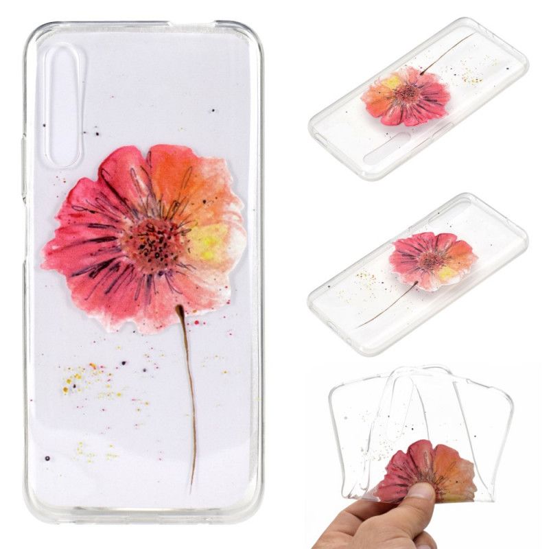 Hoesje Huawei P Smart Pro Pro Aquarel Klaproos