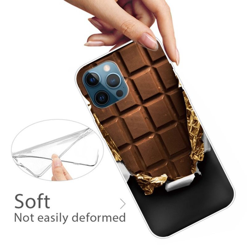 Case Hoesje iPhone 12 / 12 Pro Donkerbruin Bruin Telefoonhoesje Flexibele Chocolade
