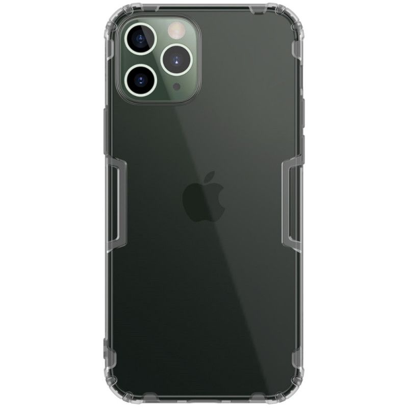 Case Hoesje iPhone 12 / 12 Pro Grijs Wit Telefoonhoesje Natuurlijk Transparant Nillkin