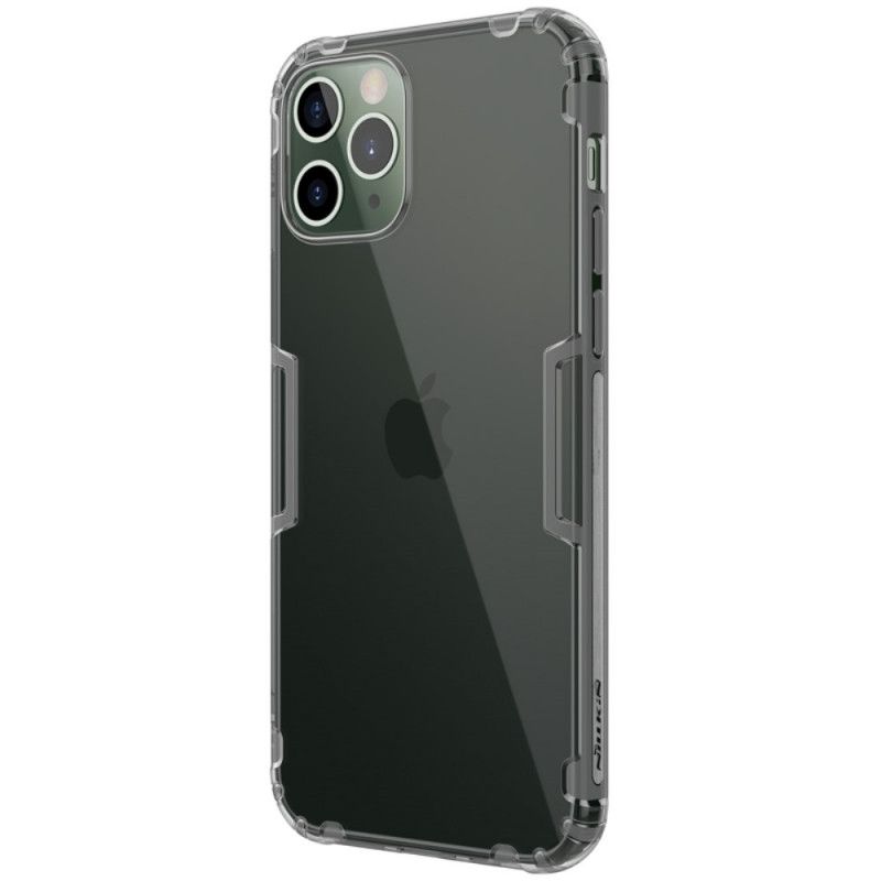 Case Hoesje iPhone 12 / 12 Pro Grijs Wit Telefoonhoesje Natuurlijk Transparant Nillkin