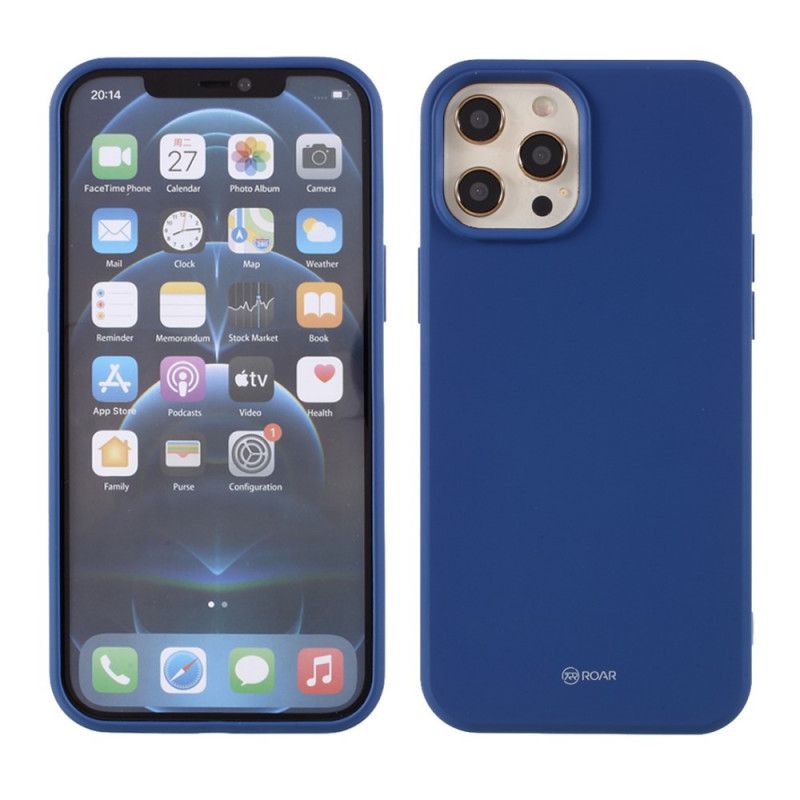 Case Hoesje iPhone 12 / 12 Pro Grijs Zwart Telefoonhoesje Gelei-Serie Brullen