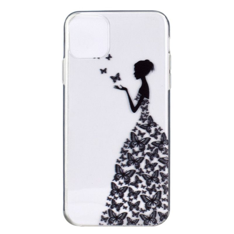 Case Hoesje iPhone 12 / 12 Pro Telefoonhoesje Transparante Jurk Met Vlinders