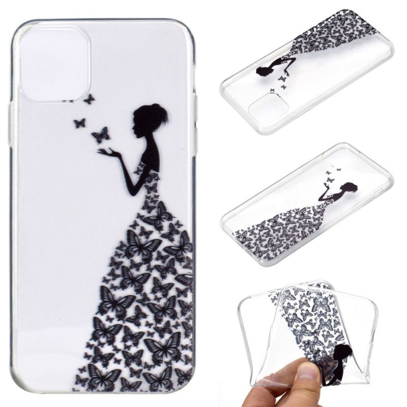 Case Hoesje iPhone 12 / 12 Pro Telefoonhoesje Transparante Jurk Met Vlinders