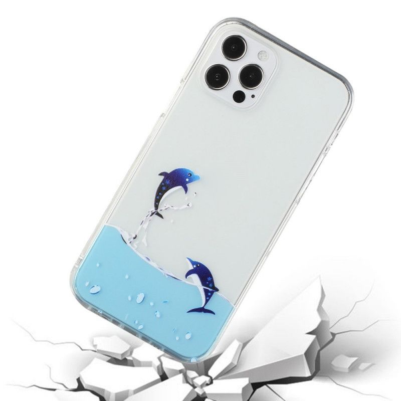 Cover Hoesje iPhone 12 / 12 Pro Telefoonhoesje Dolfijnenspellen