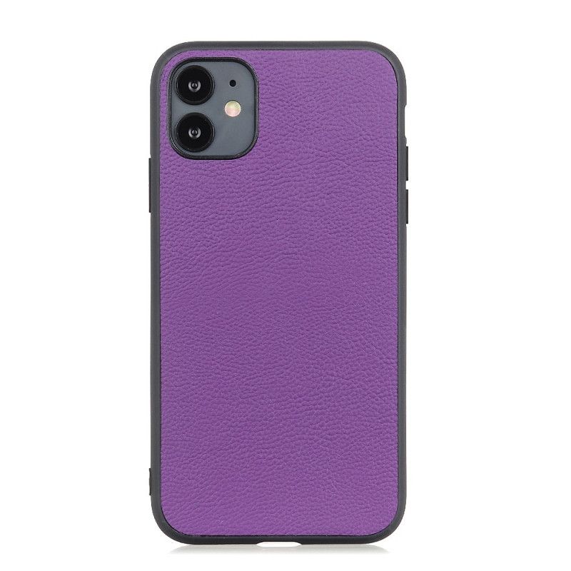 Hoesje iPhone 12 / 12 Pro Groen Zwart Echt Gestileerd Leer