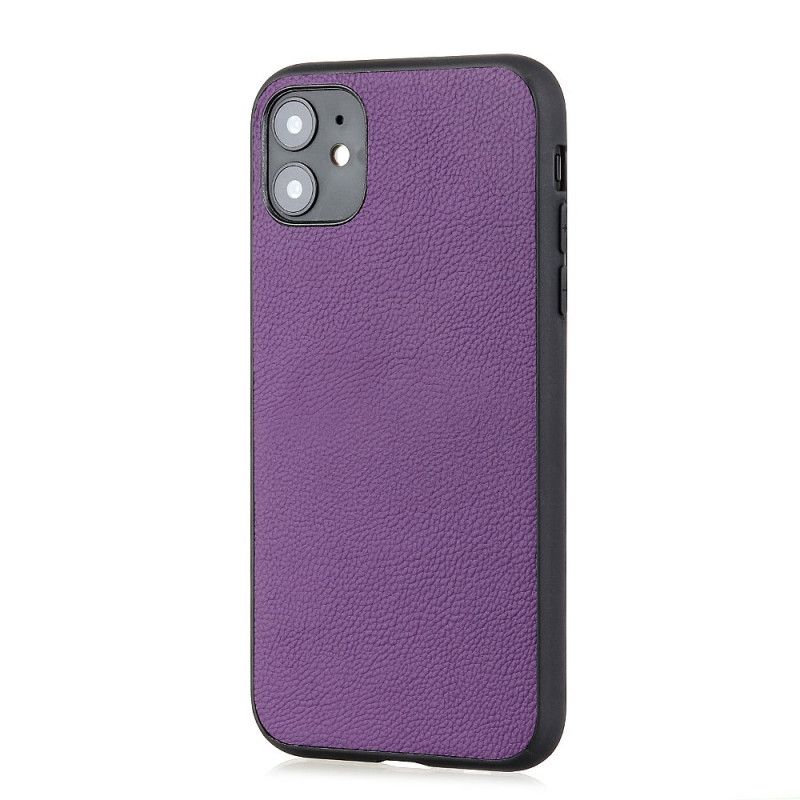 Hoesje iPhone 12 / 12 Pro Groen Zwart Echt Gestileerd Leer