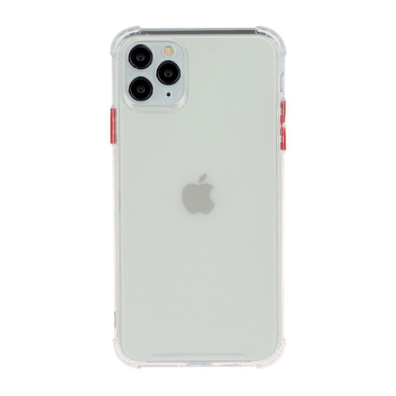 Hoesje iPhone 12 / 12 Pro Rood Zwart Gekleurde Versterkte Hoeken