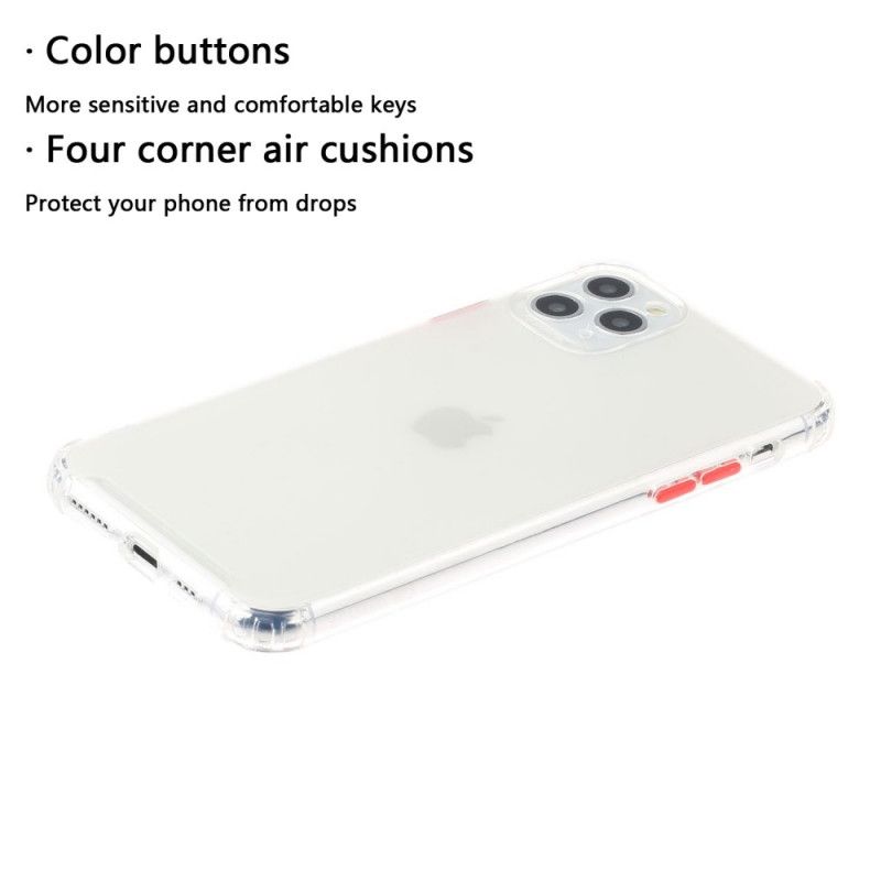 Hoesje iPhone 12 / 12 Pro Rood Zwart Gekleurde Versterkte Hoeken