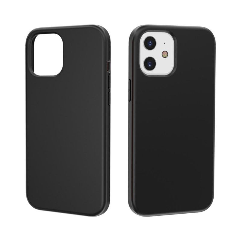 Hoesje iPhone 12 / 12 Pro Wit Zwart Anti-Vingerafdruk En Spatten