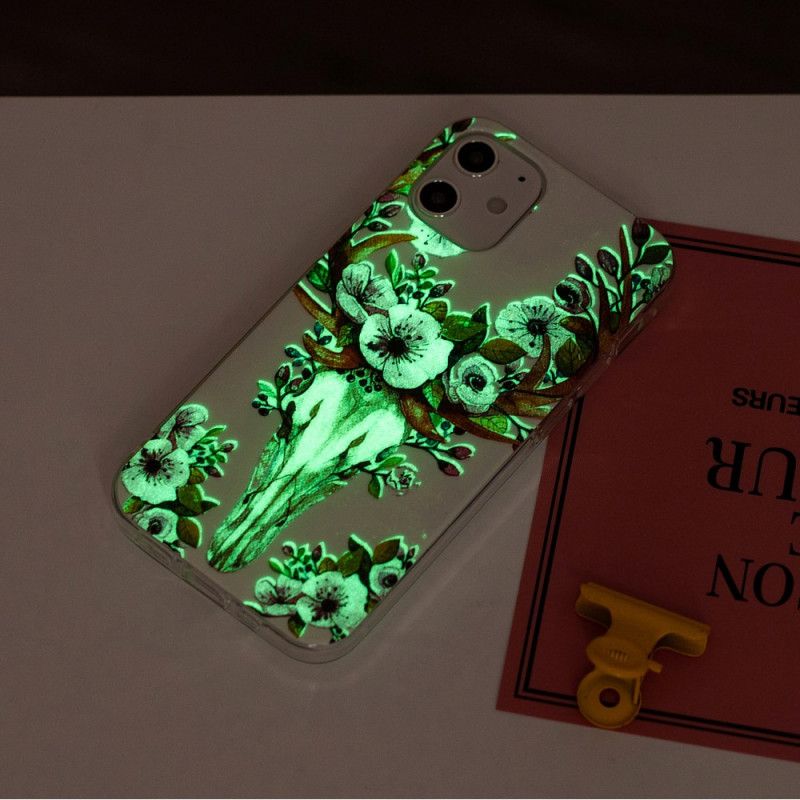 Hoesje voor iPhone 12 / 12 Pro Fluorescerende Bloeiende Eland