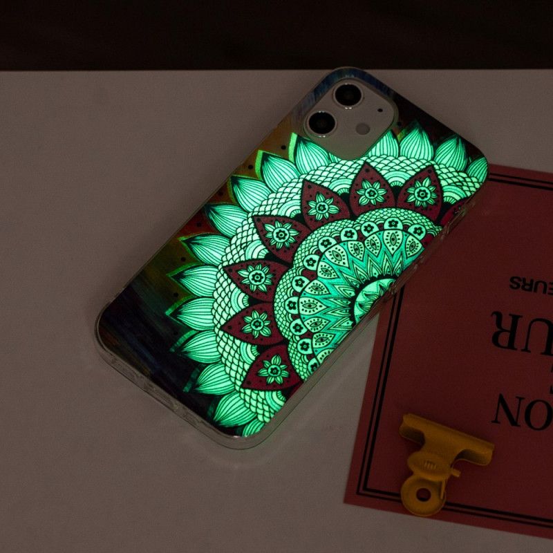 Hoesje voor iPhone 12 / 12 Pro Fluorescerende Mandala