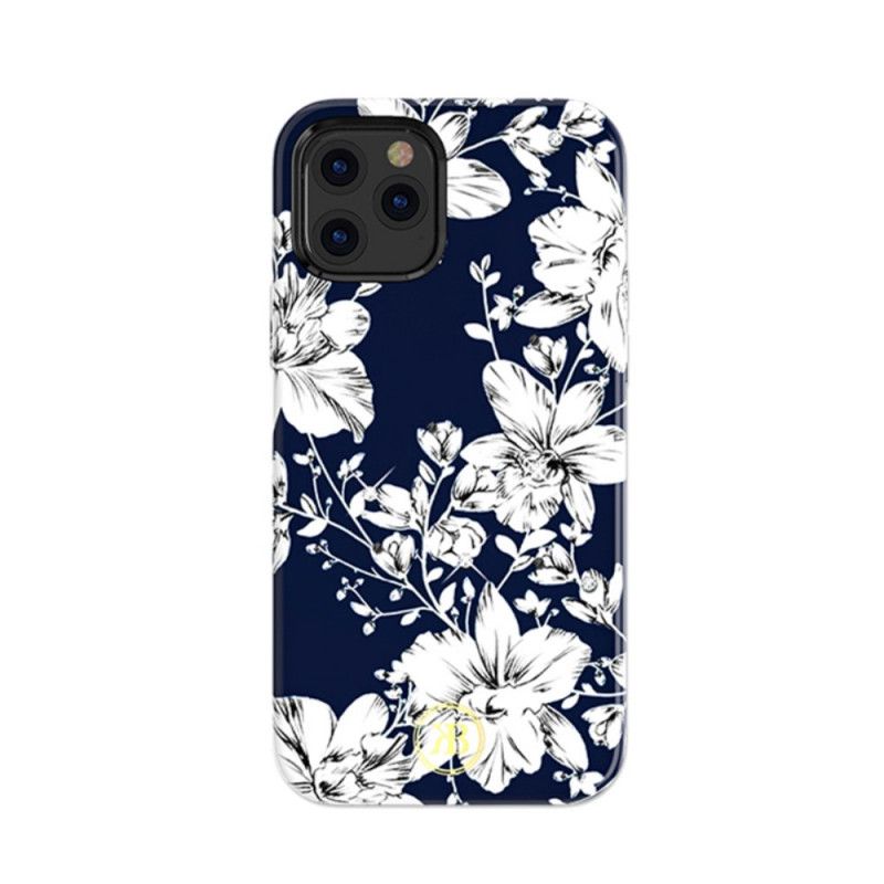 Hoesje voor iPhone 12 / 12 Pro Groen Wit Kingxbar Bloemen