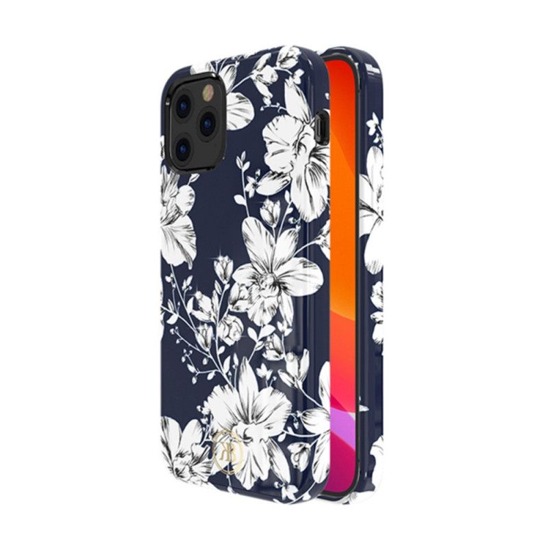 Hoesje voor iPhone 12 / 12 Pro Groen Wit Kingxbar Bloemen