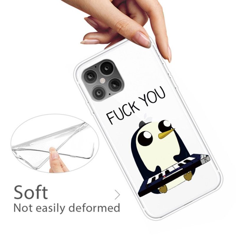 Hoesje voor iPhone 12 / 12 Pro Pinguin Fuck You