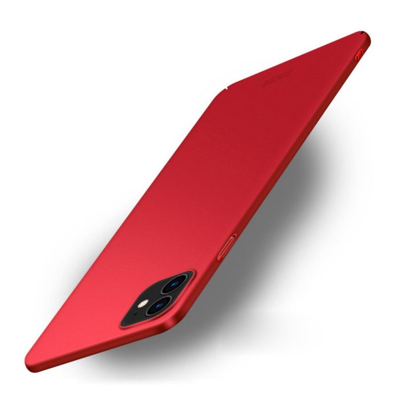 Hoesje voor iPhone 12 / 12 Pro Rood Zwart Mofi