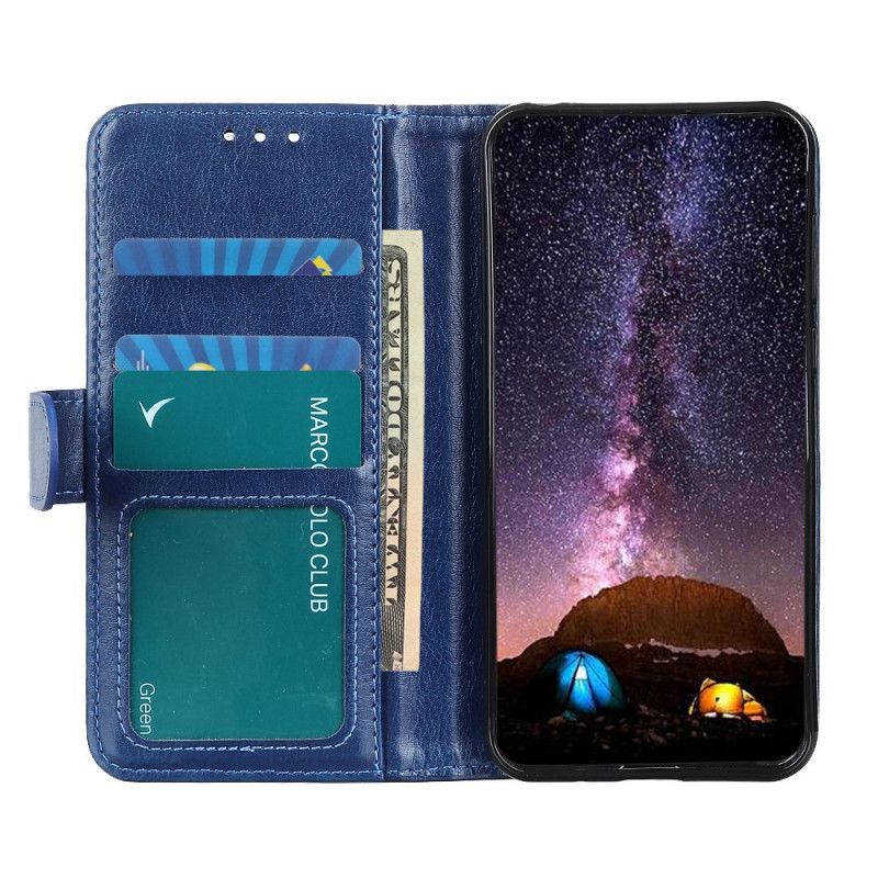 Leren Hoesje iPhone 12 / 12 Pro Wit Zwart Telefoonhoesje Leerstijl