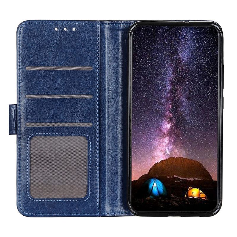 Leren Hoesje iPhone 12 / 12 Pro Wit Zwart Telefoonhoesje Leerstijl