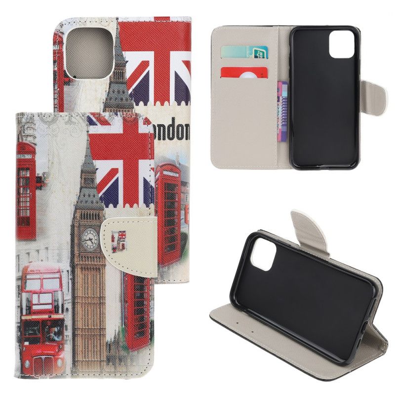 Leren Hoesje voor iPhone 12 / 12 Pro Leven In Londen