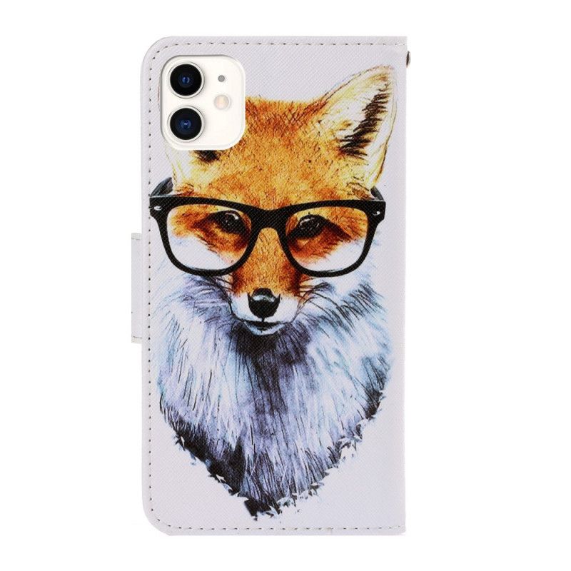 Leren Hoesje voor iPhone 12 / 12 Pro Nerdvos Met String